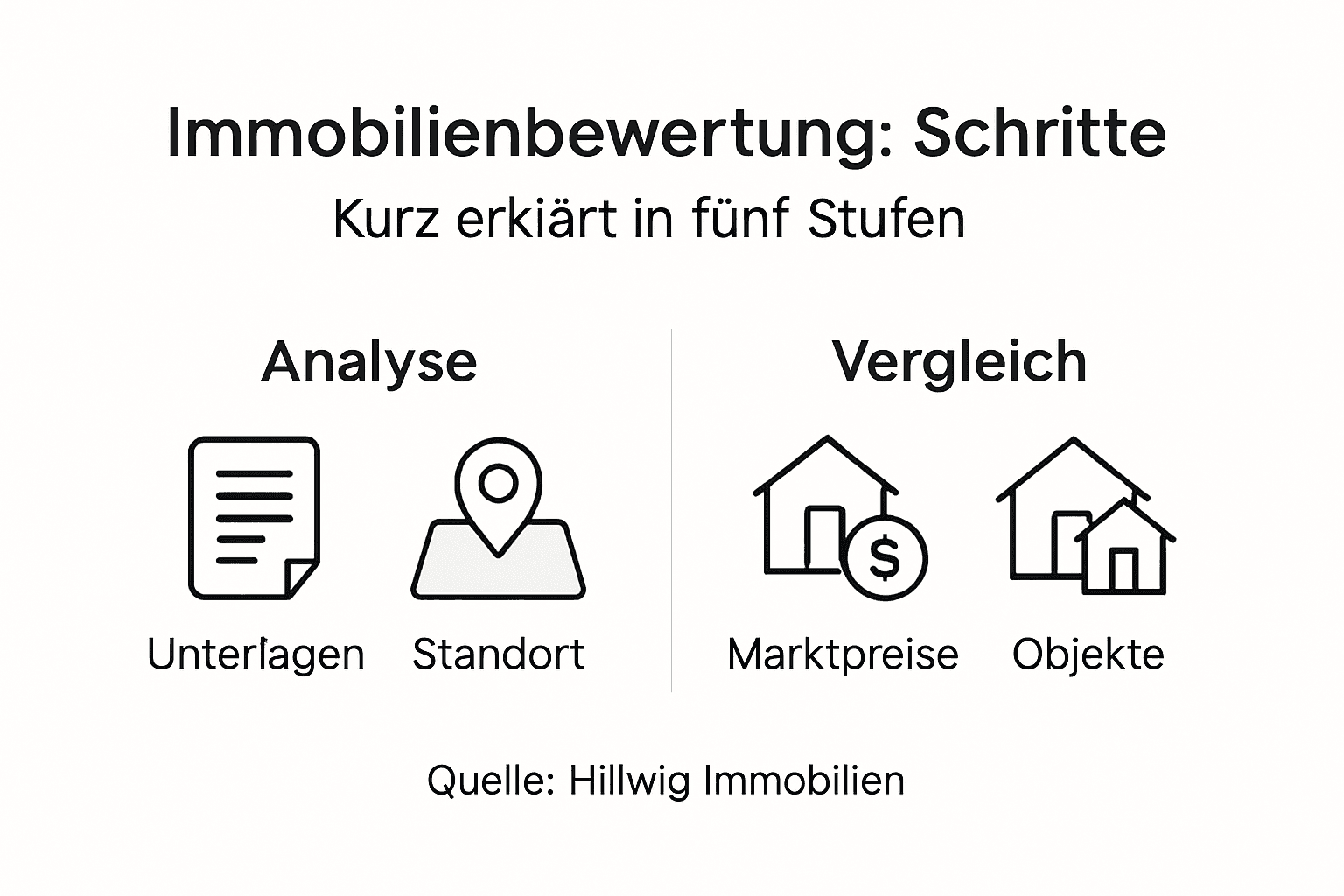 Immobilienbewertung leicht gemacht: Ihre Schritt-für-Schritt-Anleitung als Infografik