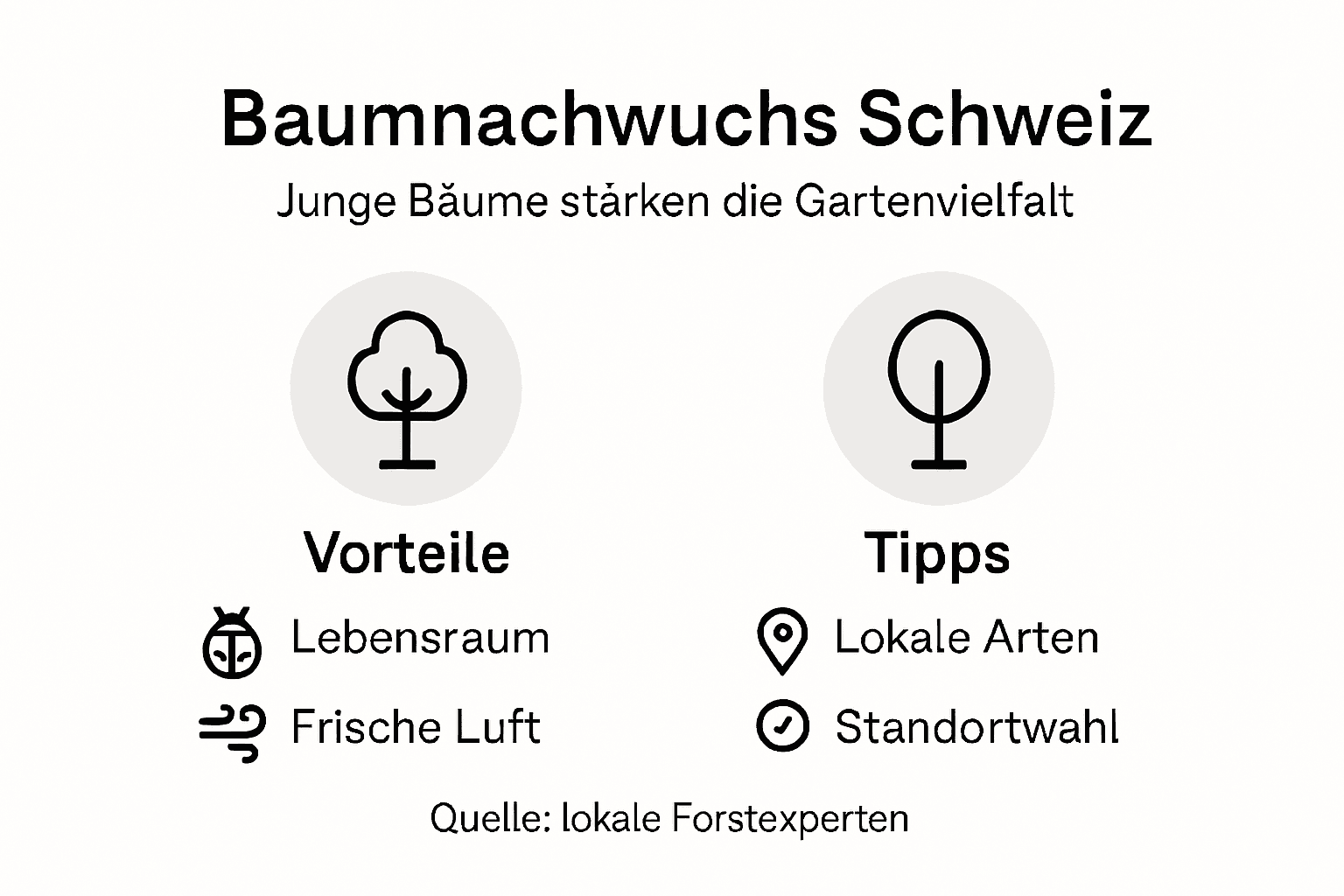 Infografik: Tipps und Vorteile für gesundes Baumwachstum