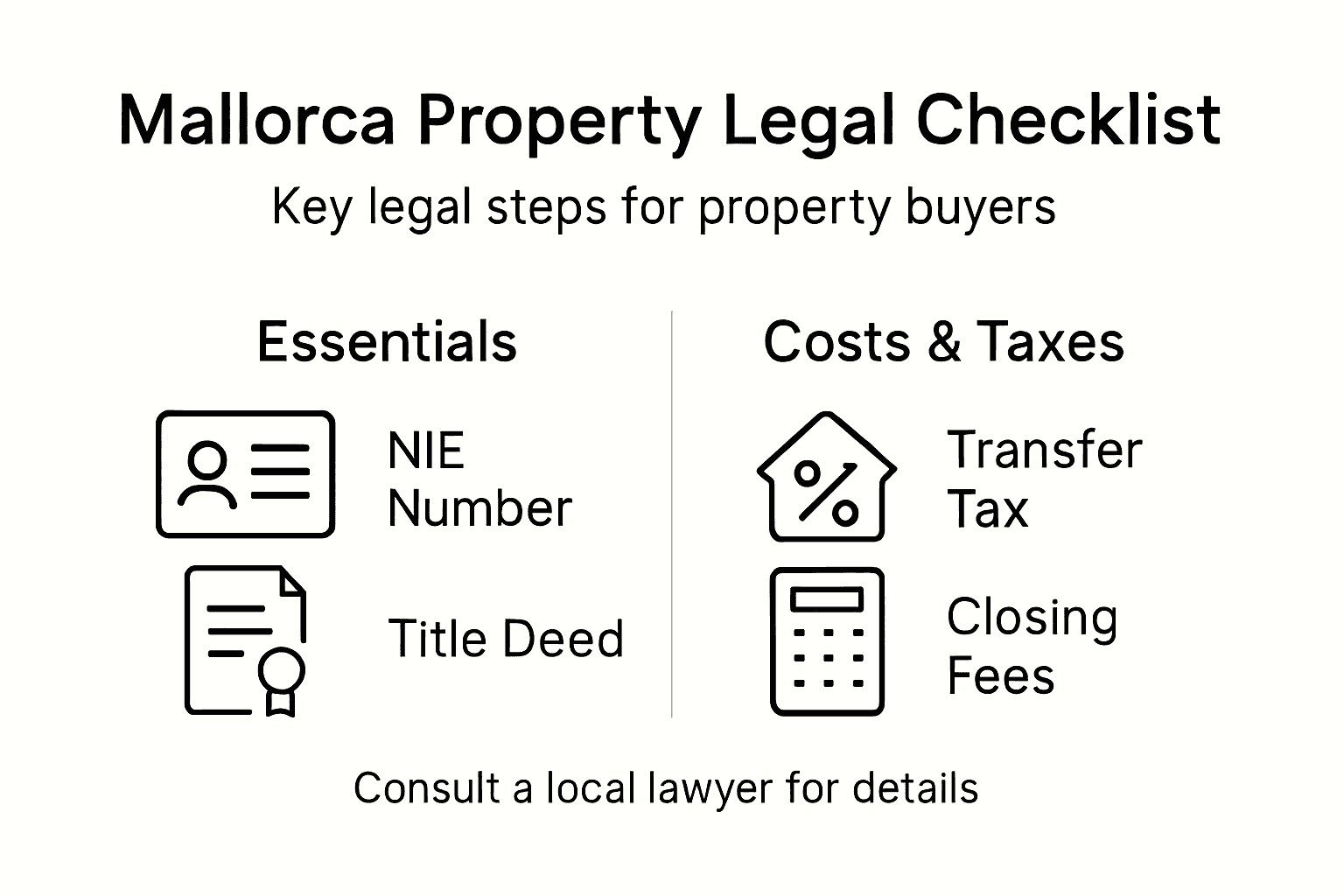 Infographic of Mallorca legal property checklist