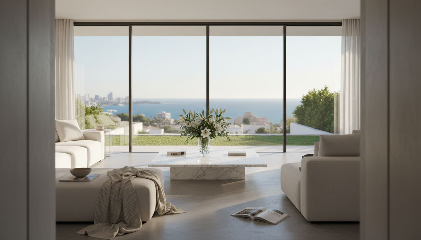 Luxury property agent with portfolio in waterfront penthouse