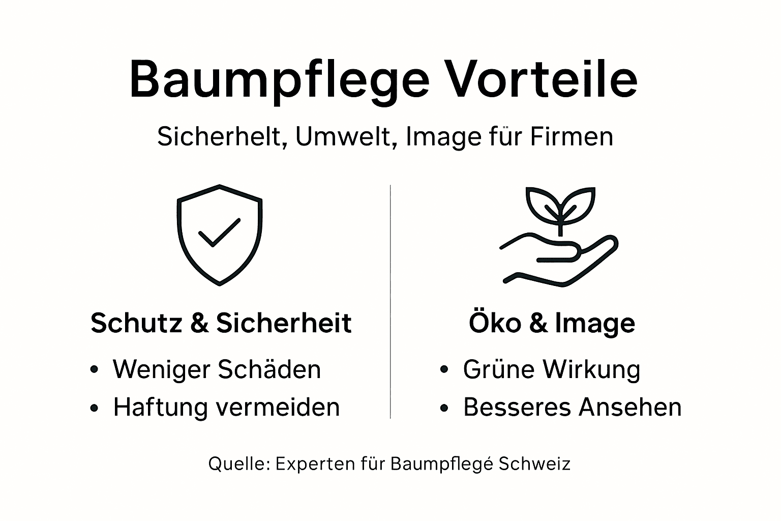 Grafik: Die Vorteile einer fachgerechten Baumpflege für Unternehmen