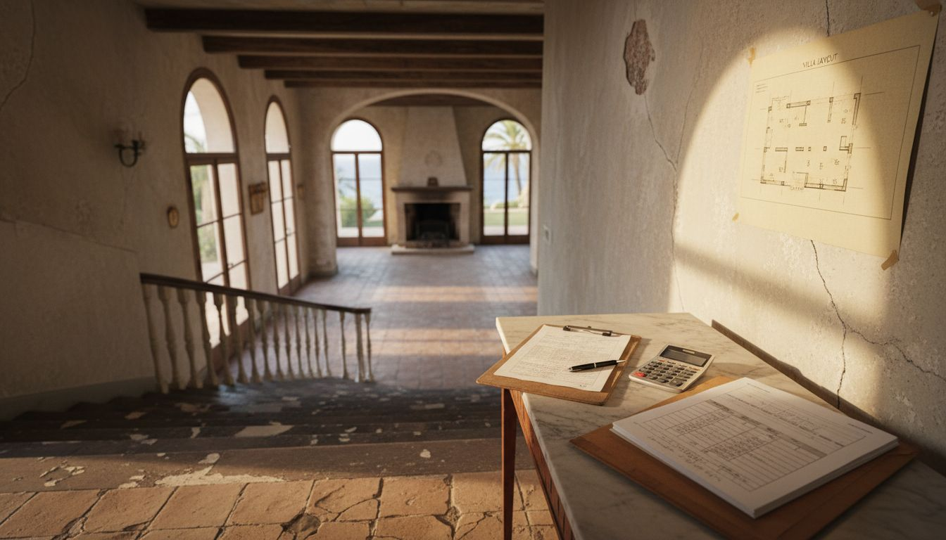 Property assessor evaluating Mallorca villa value