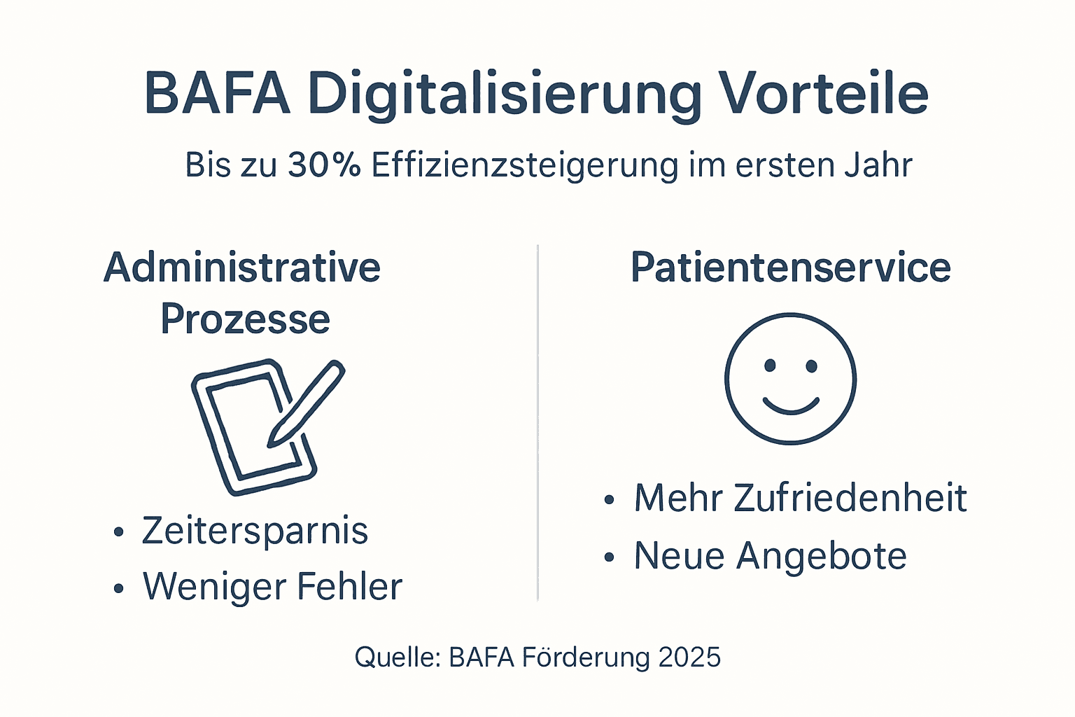 Infografik: Die wichtigsten Vorteile der digitalen BAFA-Förderung auf einen Blick