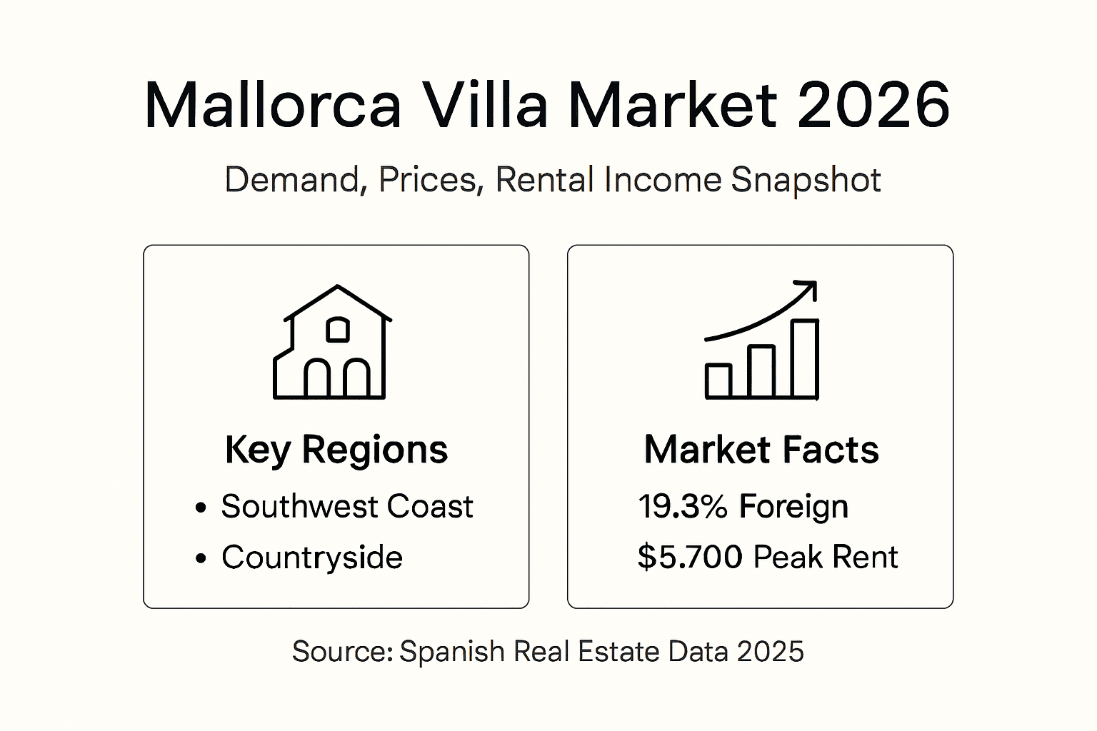 Infographic Mallorca villa market 2026 overview