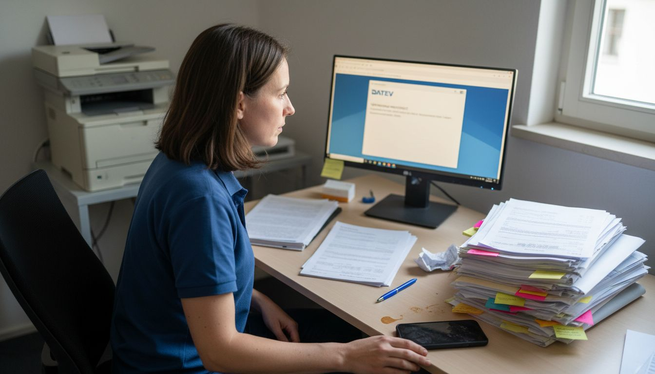 Eine erfahrene Buchhalterin übernimmt die Einrichtung und Anpassung der DATEV-Software für Ihr Unternehmen.