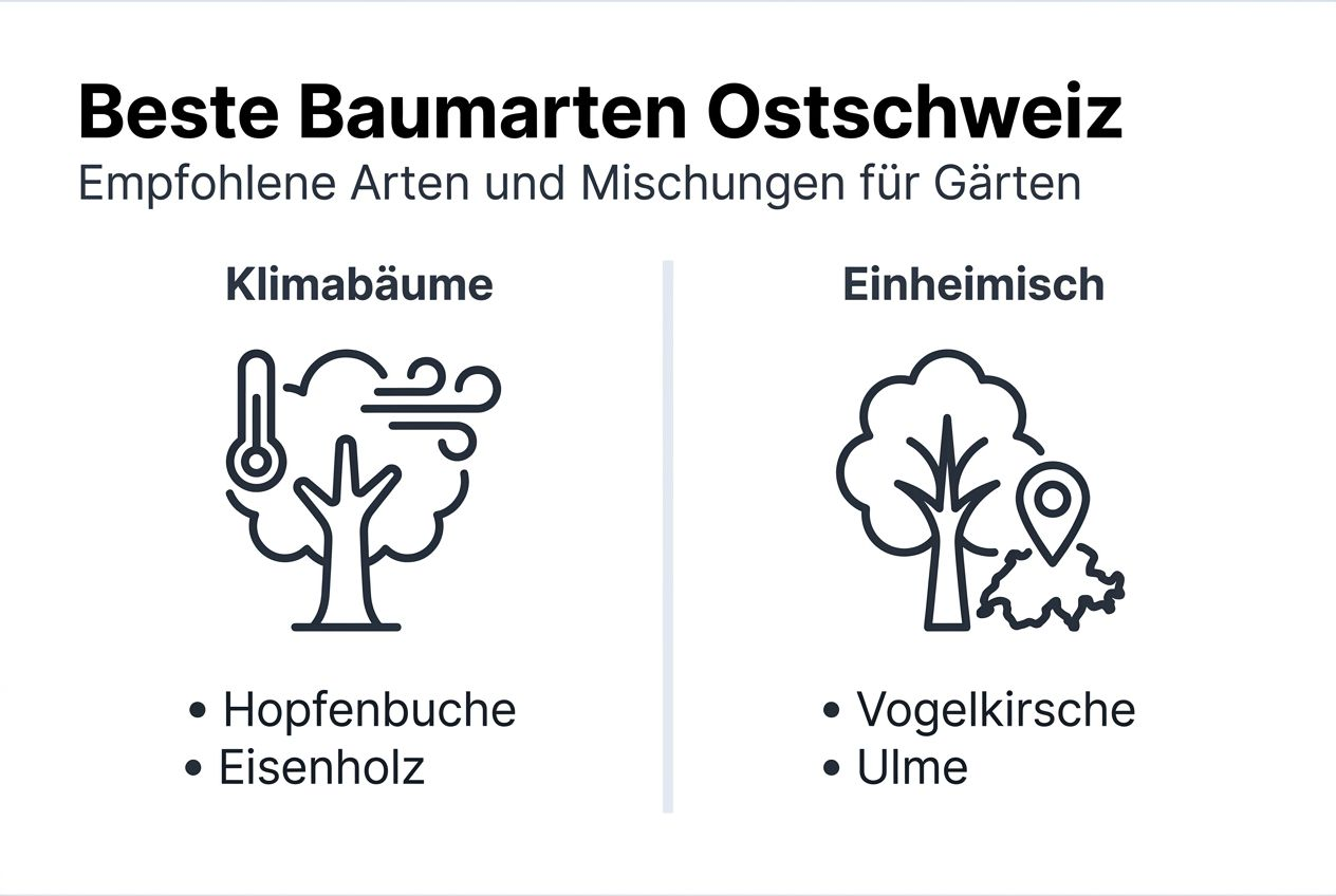 Empfohlene Baumarten im übersichtlichen Minimal-Design