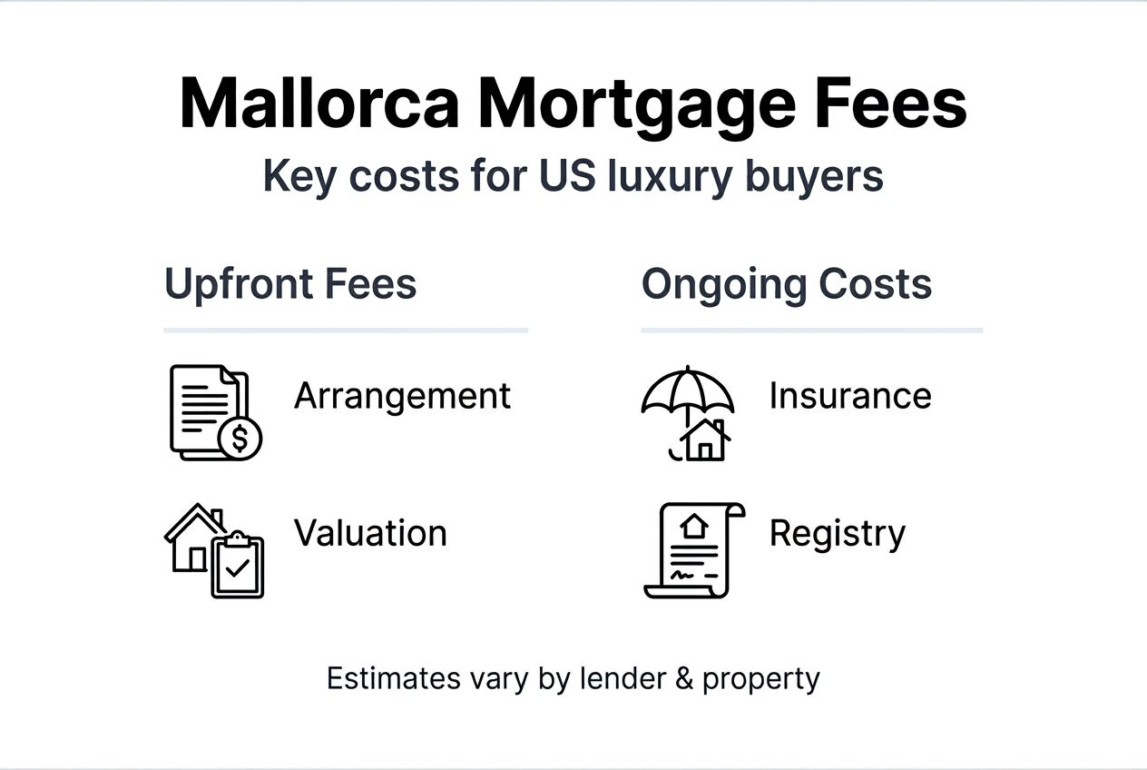 Infographic with Mallorca mortgage fee categories