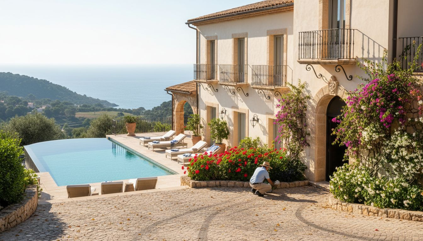 Mallorca luxury hotel overlooking Mediterranean Sea