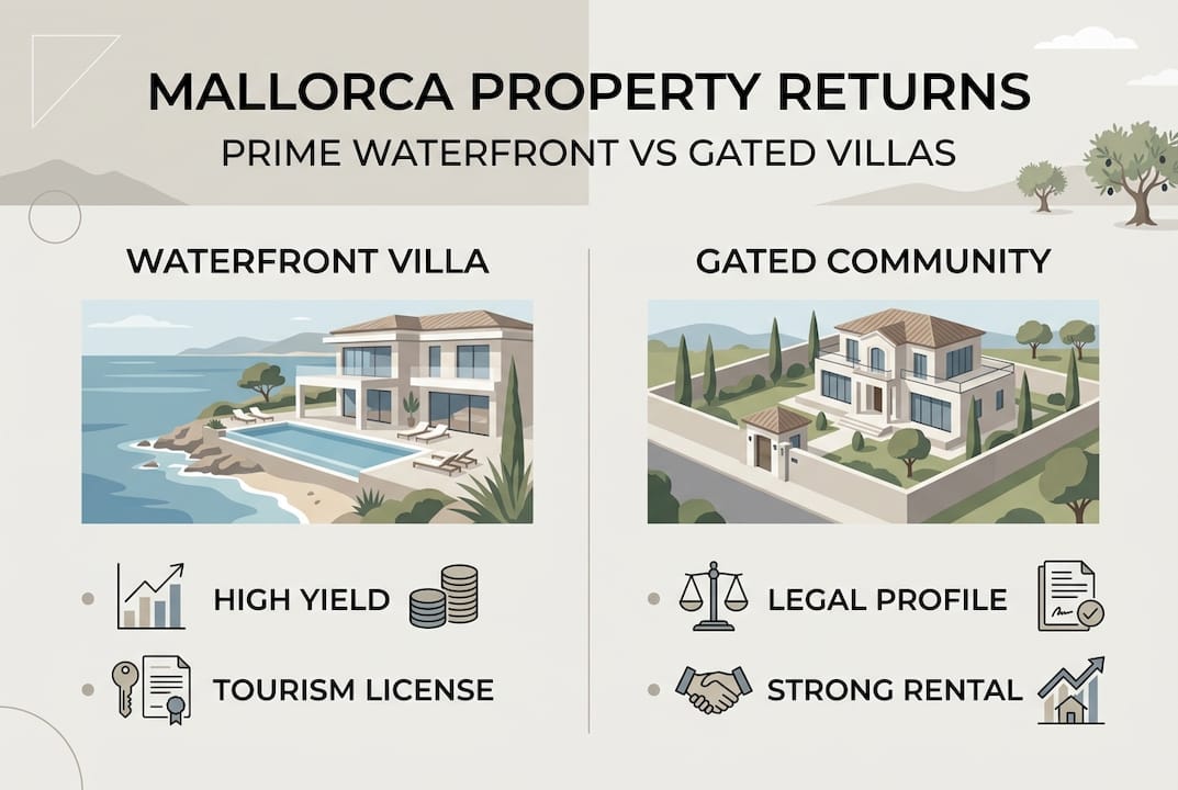 Infographic visualizing Mallorca property investment returns