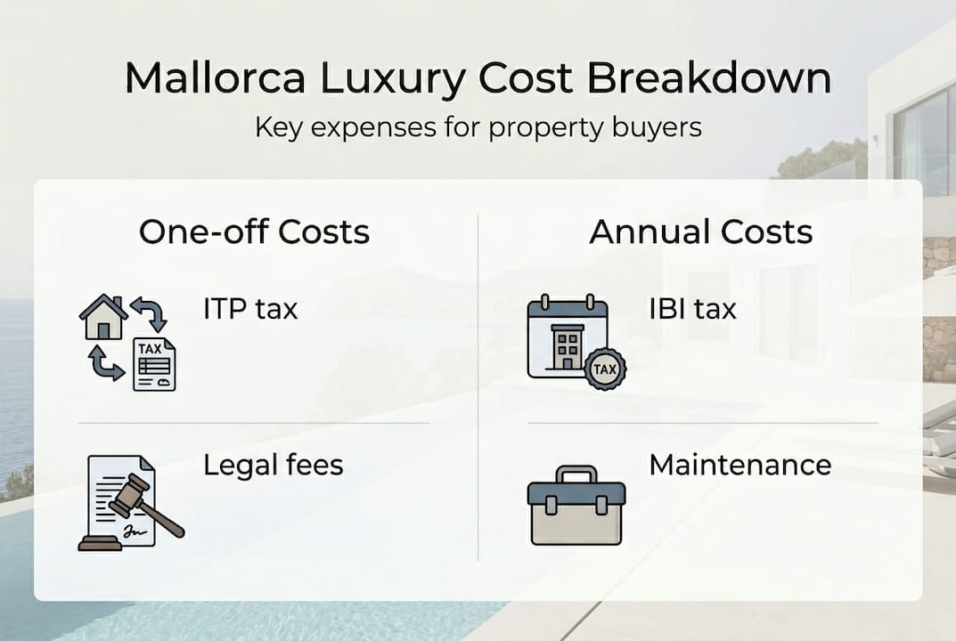 Infographic of Mallorca property cost items