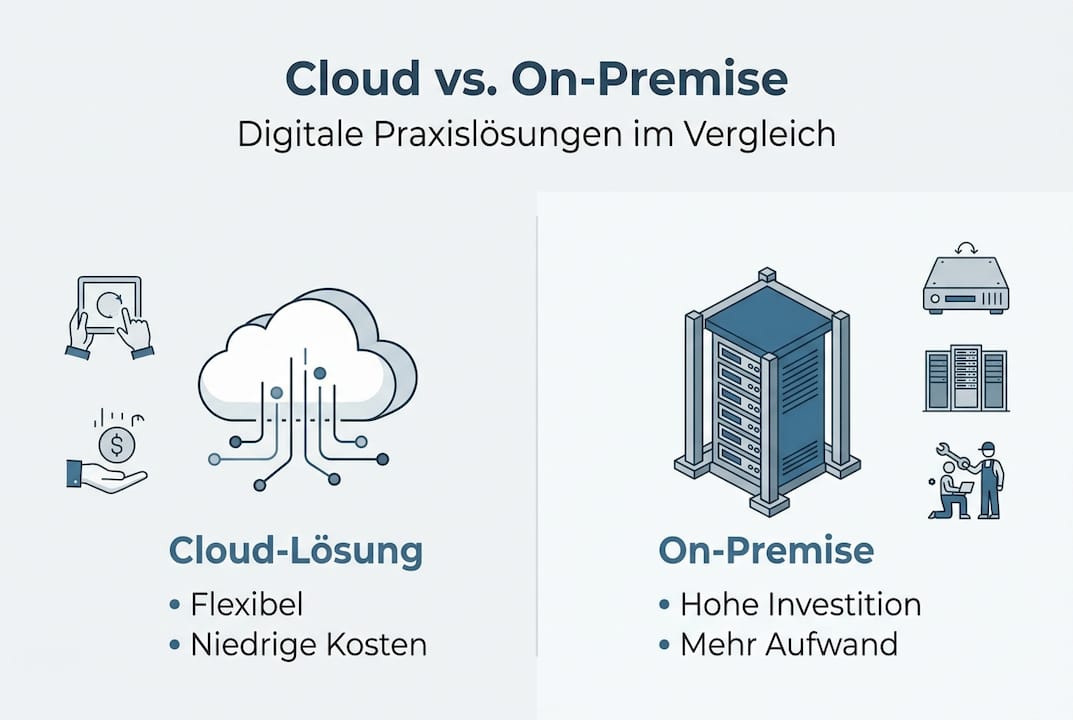 Vergleich von Cloud- und On-Premises-Lösungen auf einen Blick – die Infografik