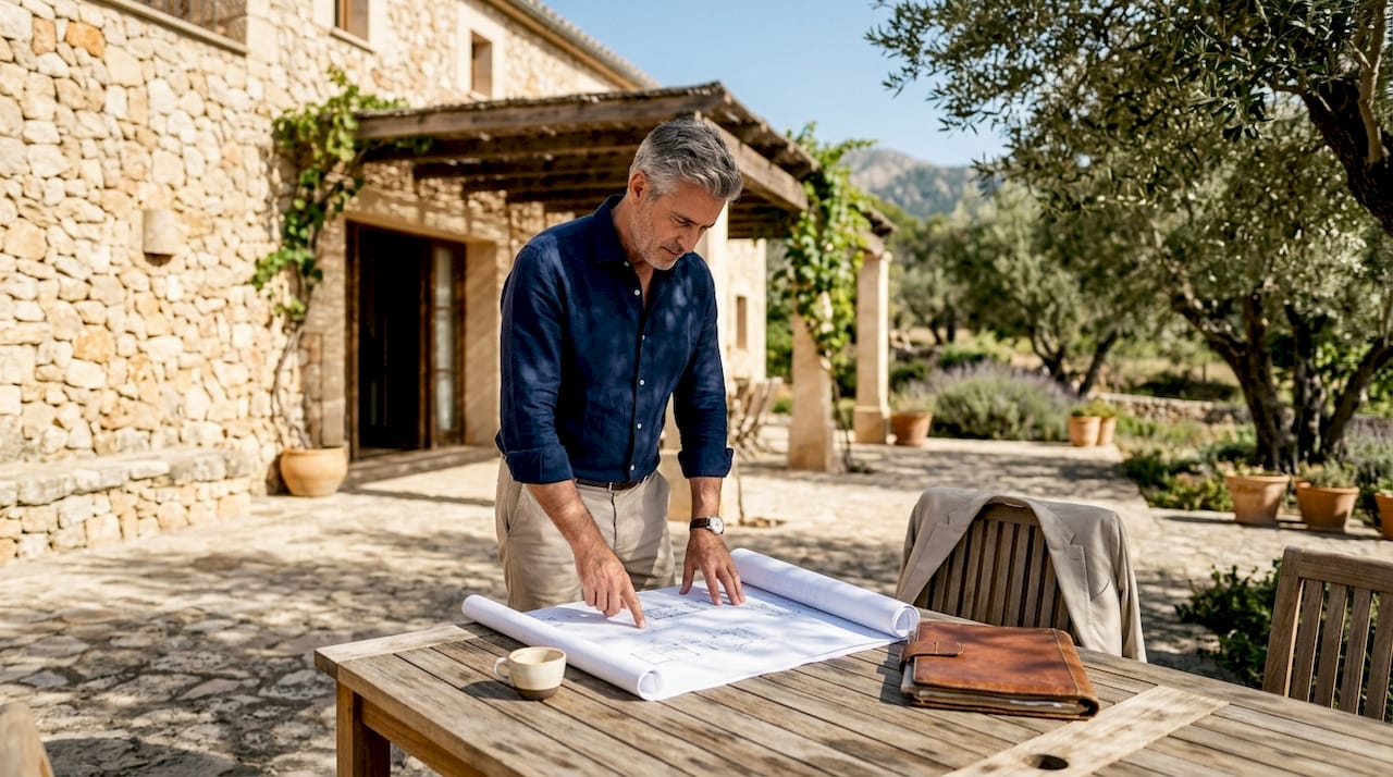 Architect reviews eco luxury Mallorca home plans