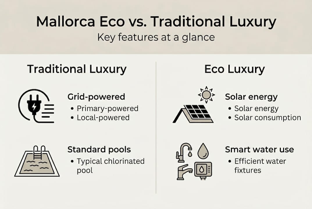 Infographic compares eco and traditional features