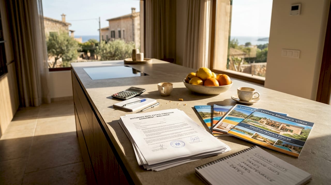 Couple Examines Mallorca Property Documents