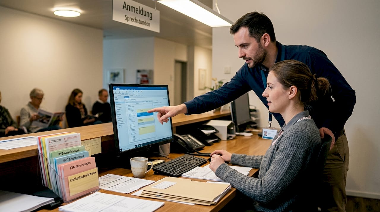 Ein IT-Experte demonstriert live am Bildschirm, wie die Integration funktioniert.