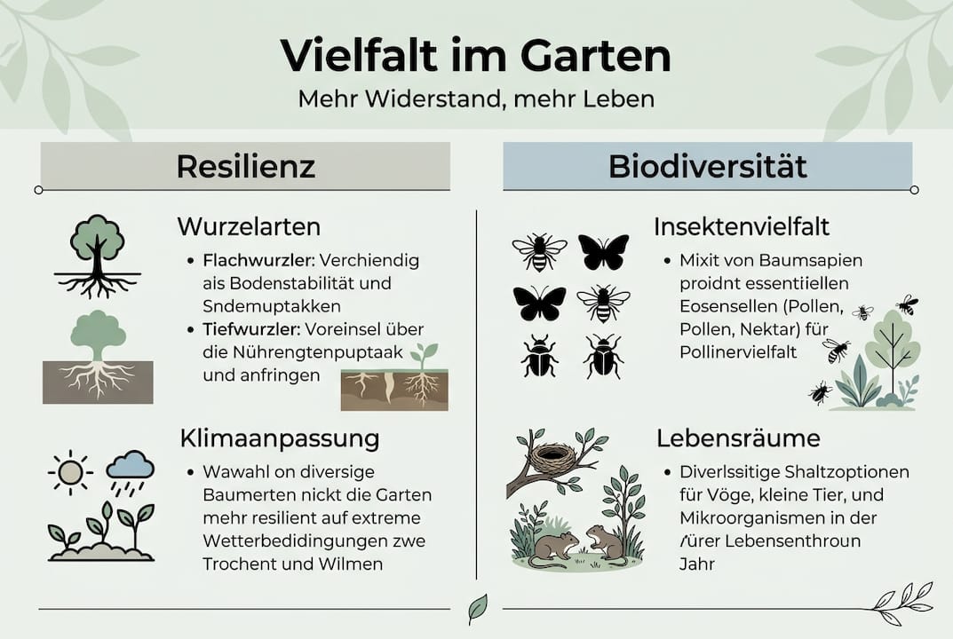 Infografik: Warum eine vielfältige Baumartenmischung so wertvoll ist