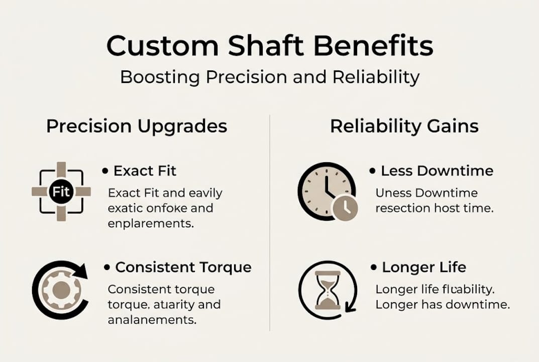 Infographic shows custom shaft benefits for industry