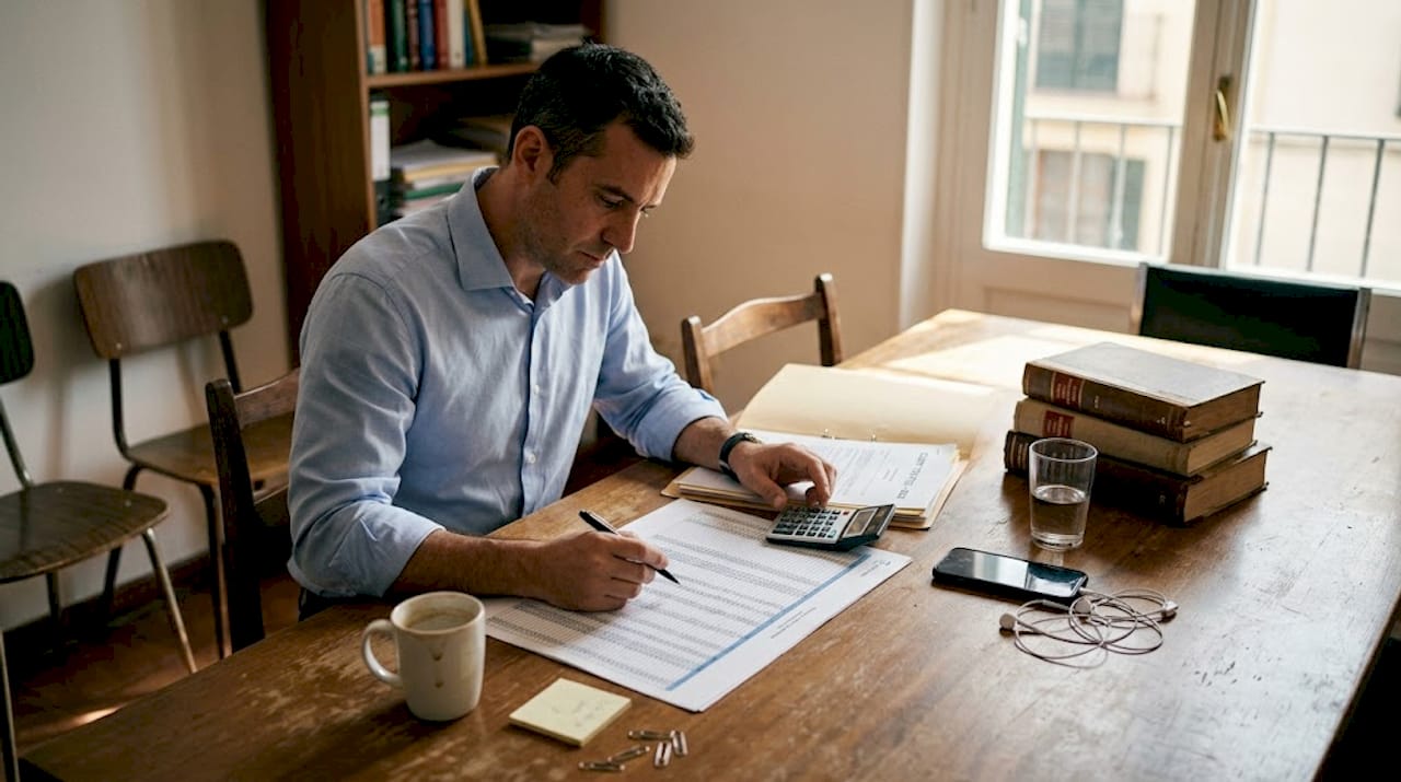 Spanish lawyer calculating property tax for client
