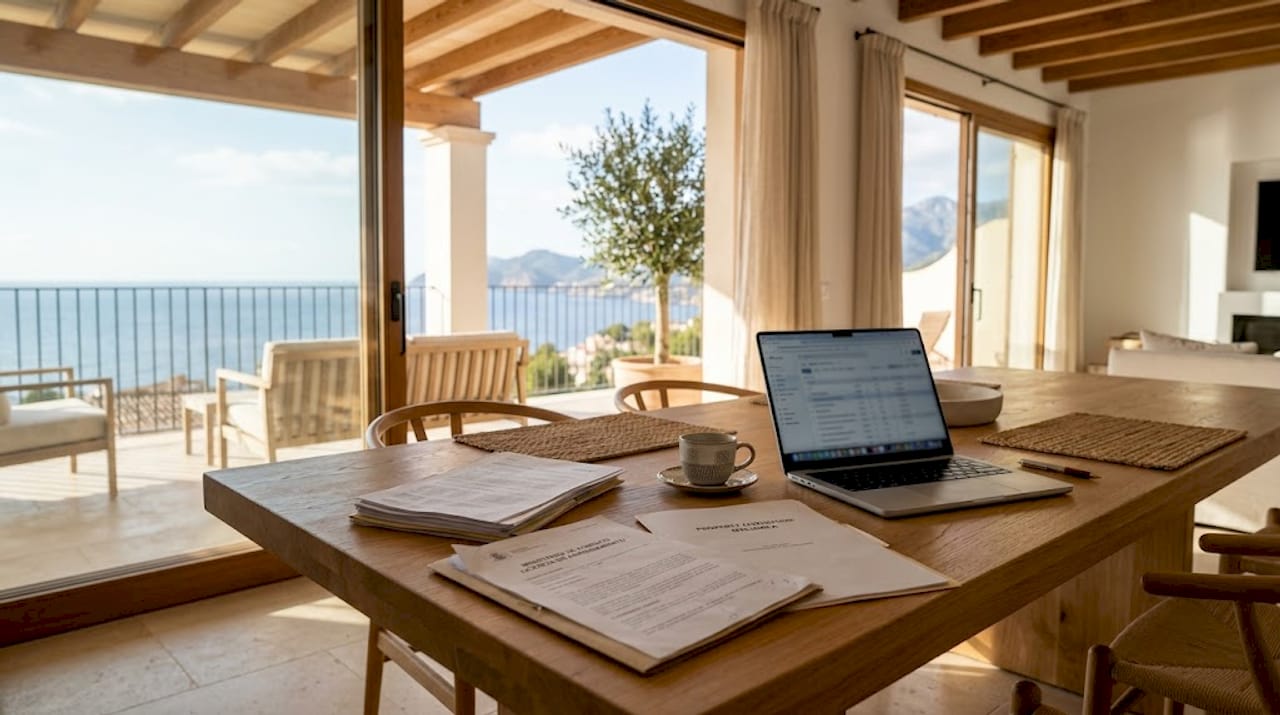 Advisor sorting Mallorca property legal papers