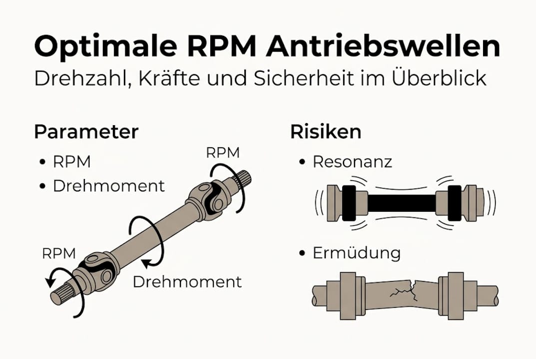 Infografik: Die wichtigsten Drehzahlbereiche für Antriebswellen im Überblick