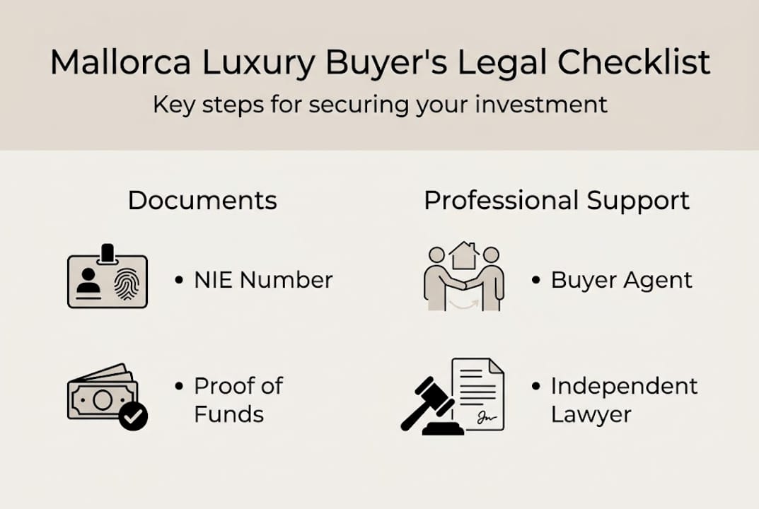Infographic of Mallorca legal buying checklist