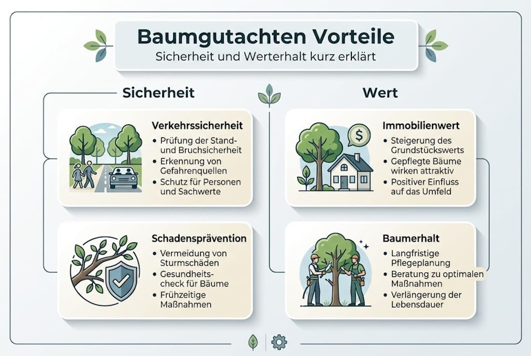 Übersicht: Baumgutachten – Sicherheit und Werterhalt auf einen Blick