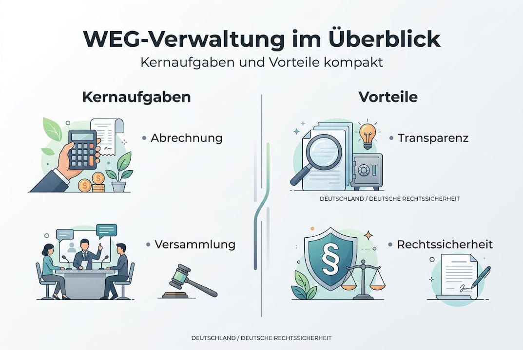Übersicht: Aufgaben und Mehrwert einer professionellen WEG-Verwaltung