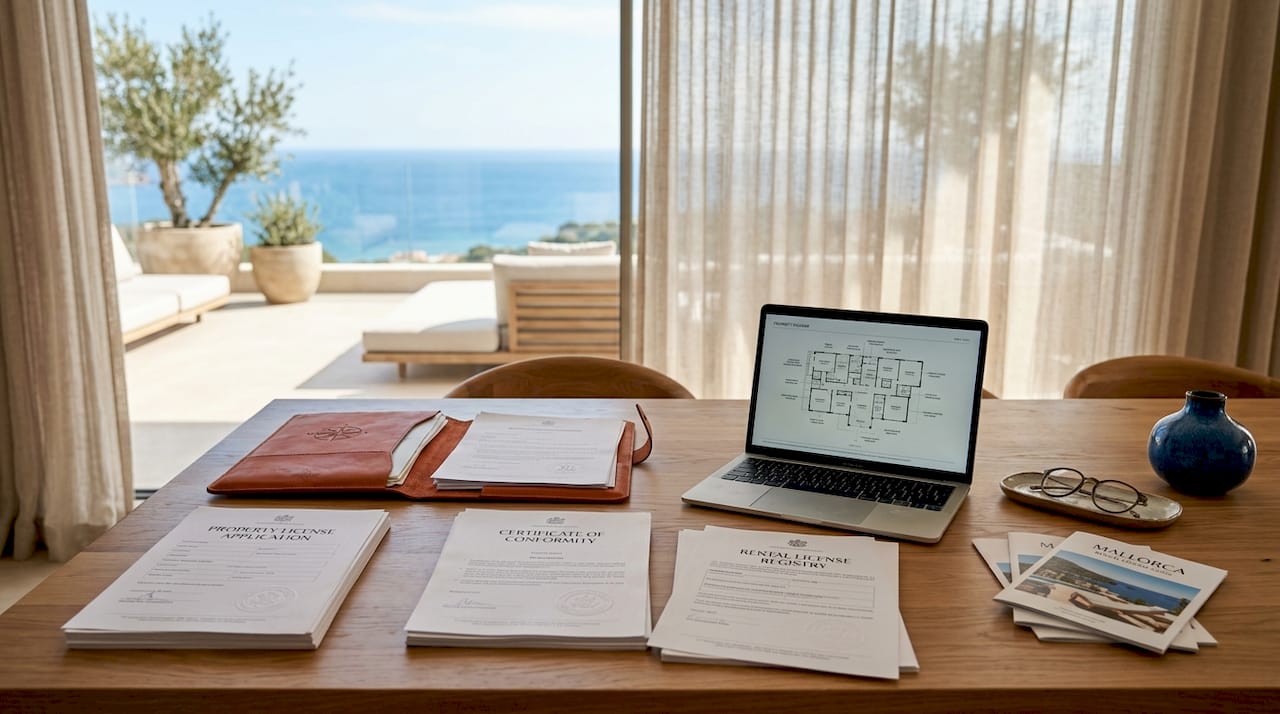 Advisor sorting Mallorca property license paperwork
