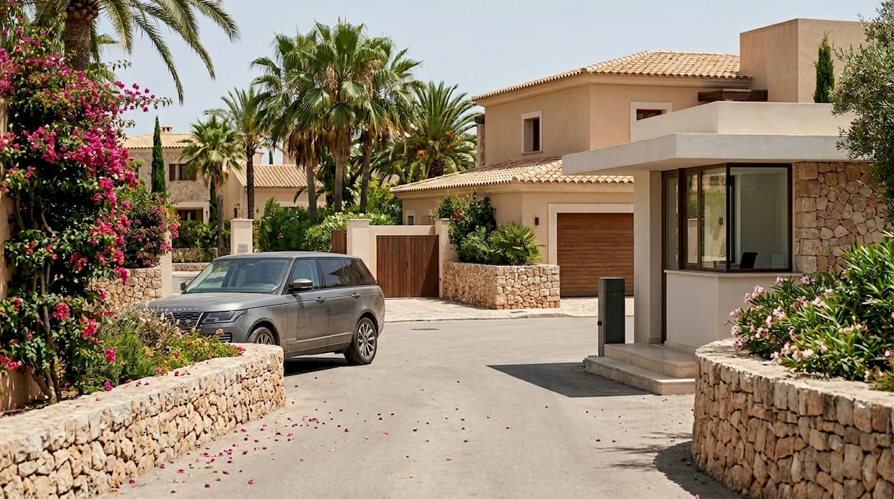 Entrance to Mallorca gated luxury community
