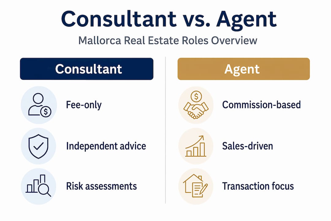 Infographic comparing consultants and agents roles