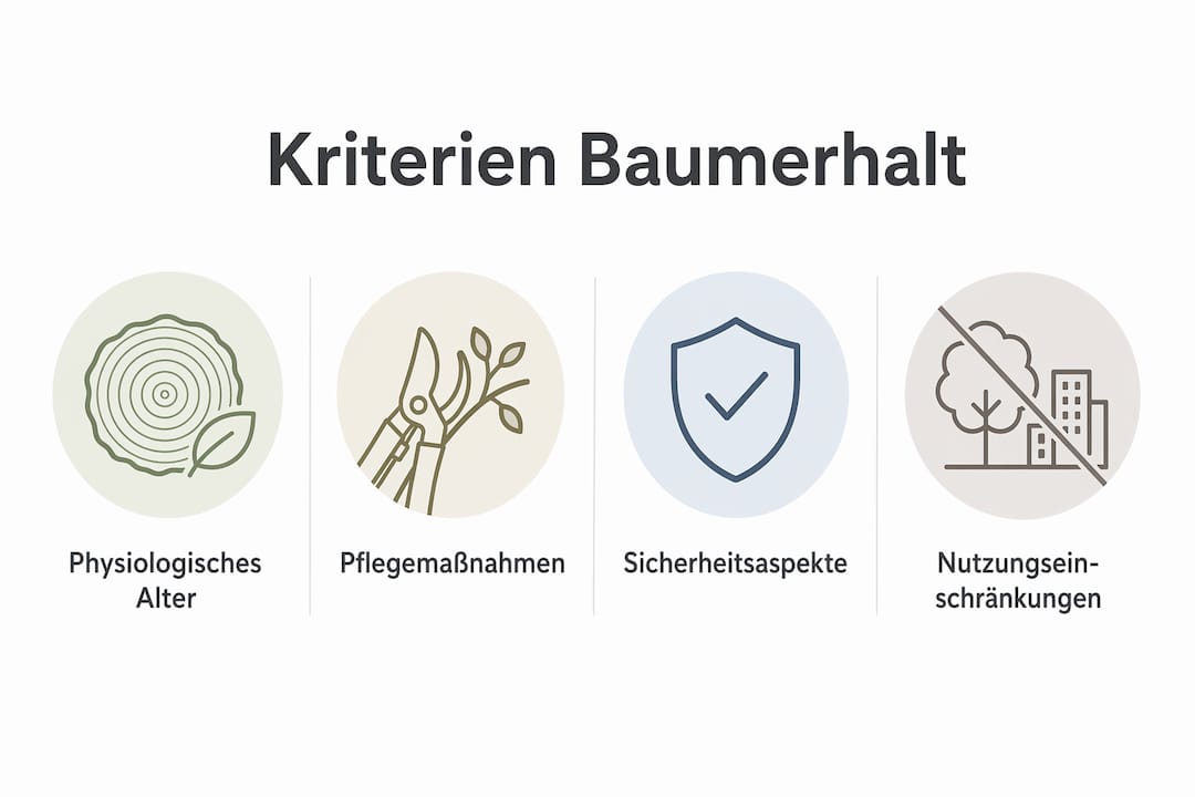 Übersicht der wichtigsten Faktoren für den Erhalt von Bäumen in der Ostschweiz