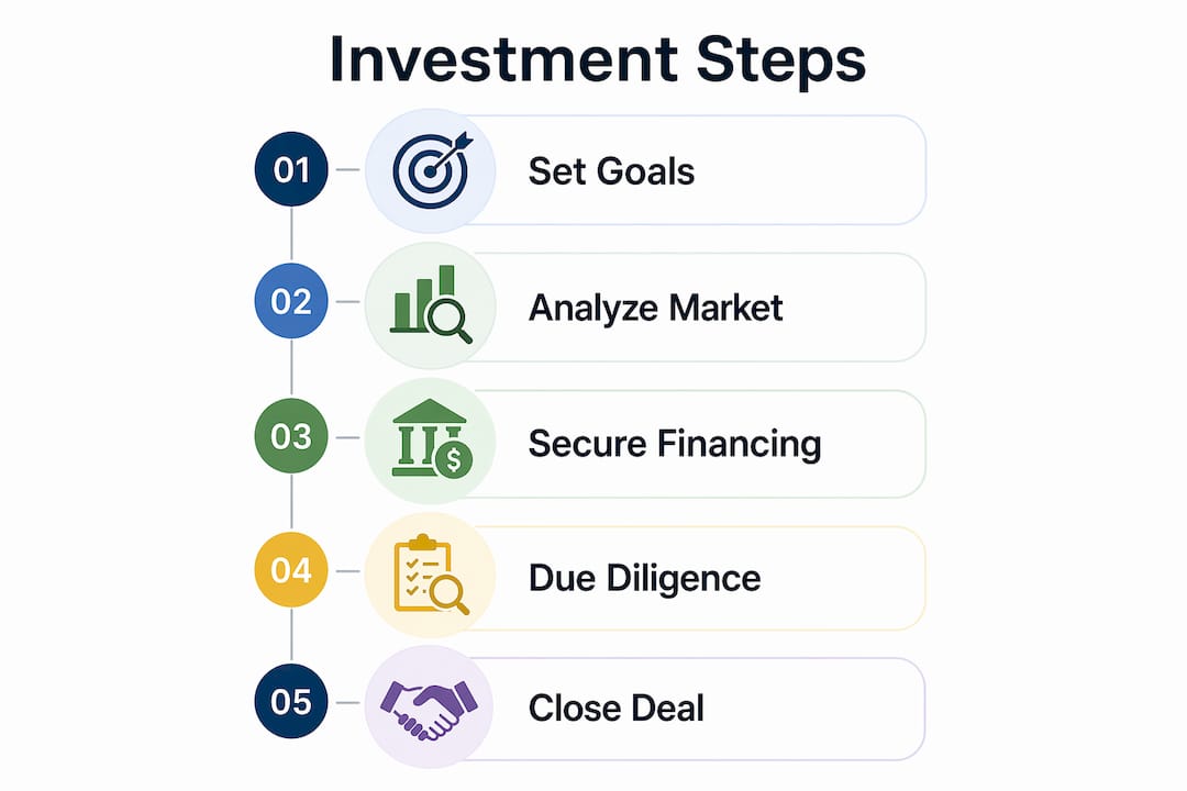 Infographic illustrating Mallorca property investment steps