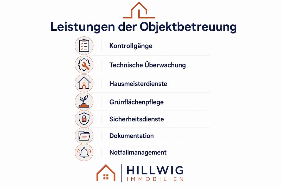 Übersichtsgrafik: Unsere Leistungen in der Objektbetreuung auf einen Blick