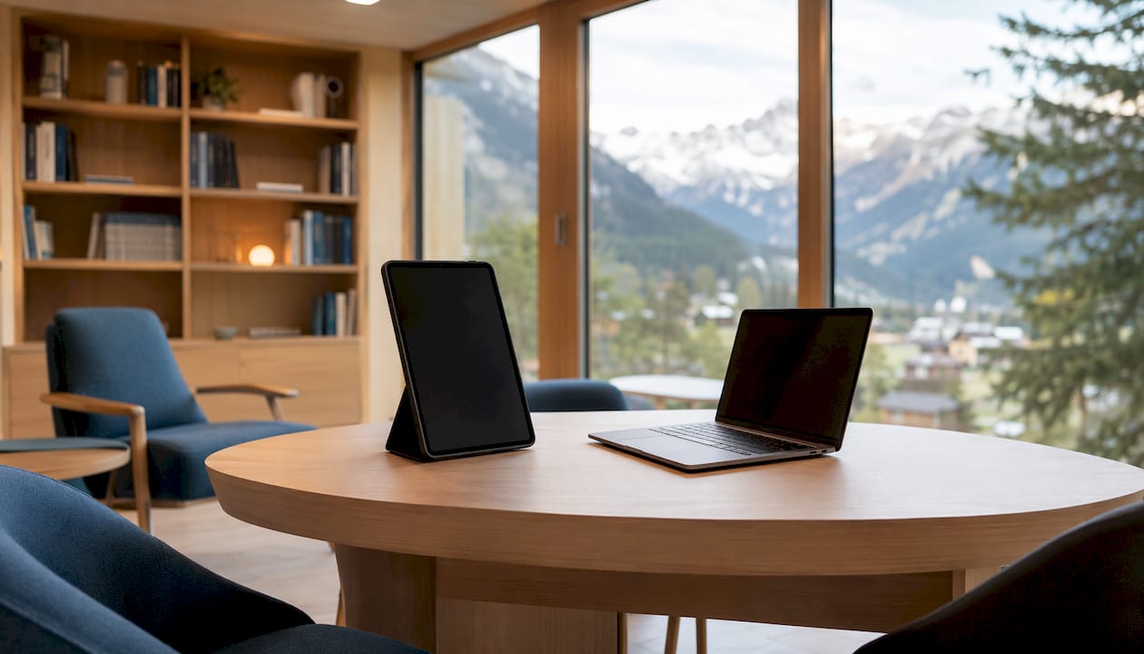 Digitale Helfer im Schweizer Behandlungszimmer: Tablet und Laptop im Praxisalltag