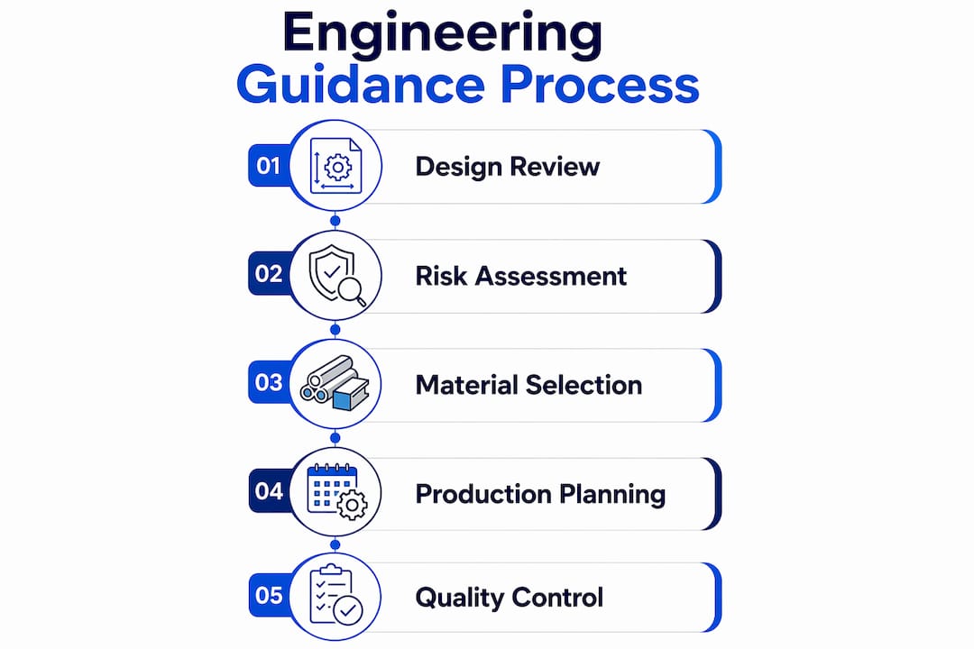 Infographic illustrating engineering guidance process