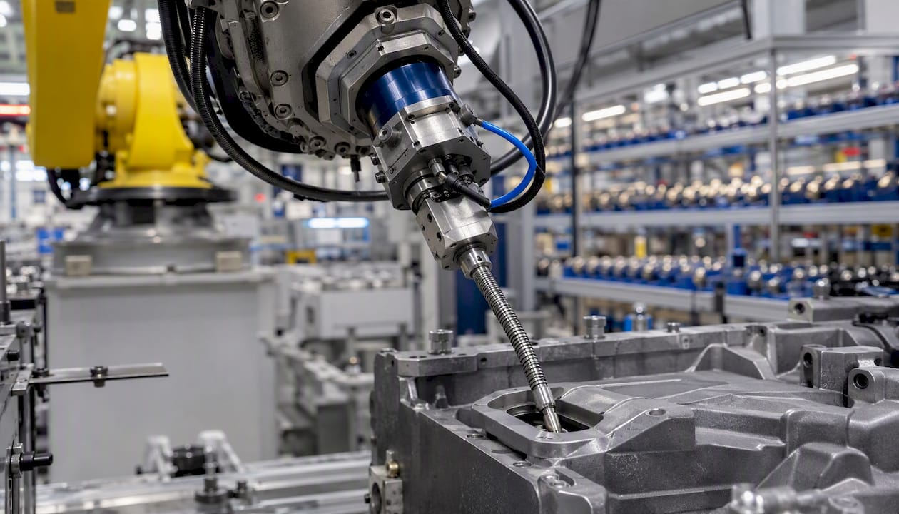 Robotic toolhead finishing aerospace part