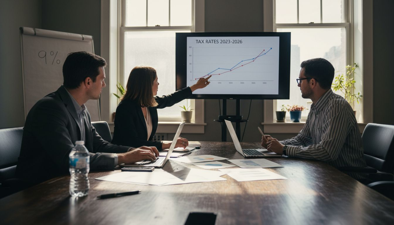 Team discussing UAE corporate tax rates