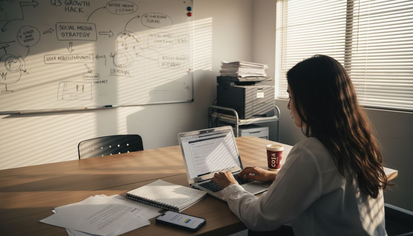 Entrepreneur working at Dubai free zone coworking table
