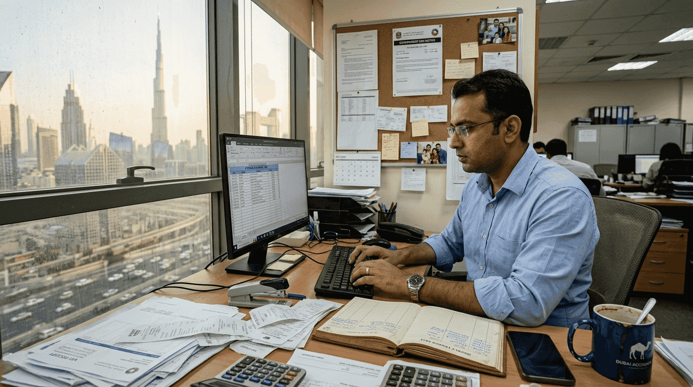 Accountant filing Dubai tax documents