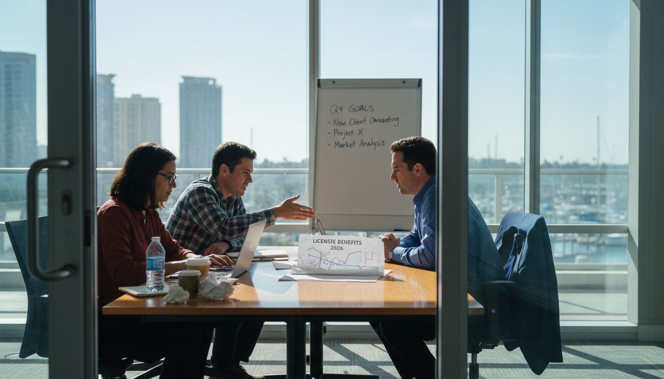 Team meeting discusses DMCC license benefits