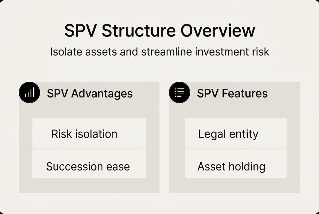 Infographic showing SPV structure and benefits