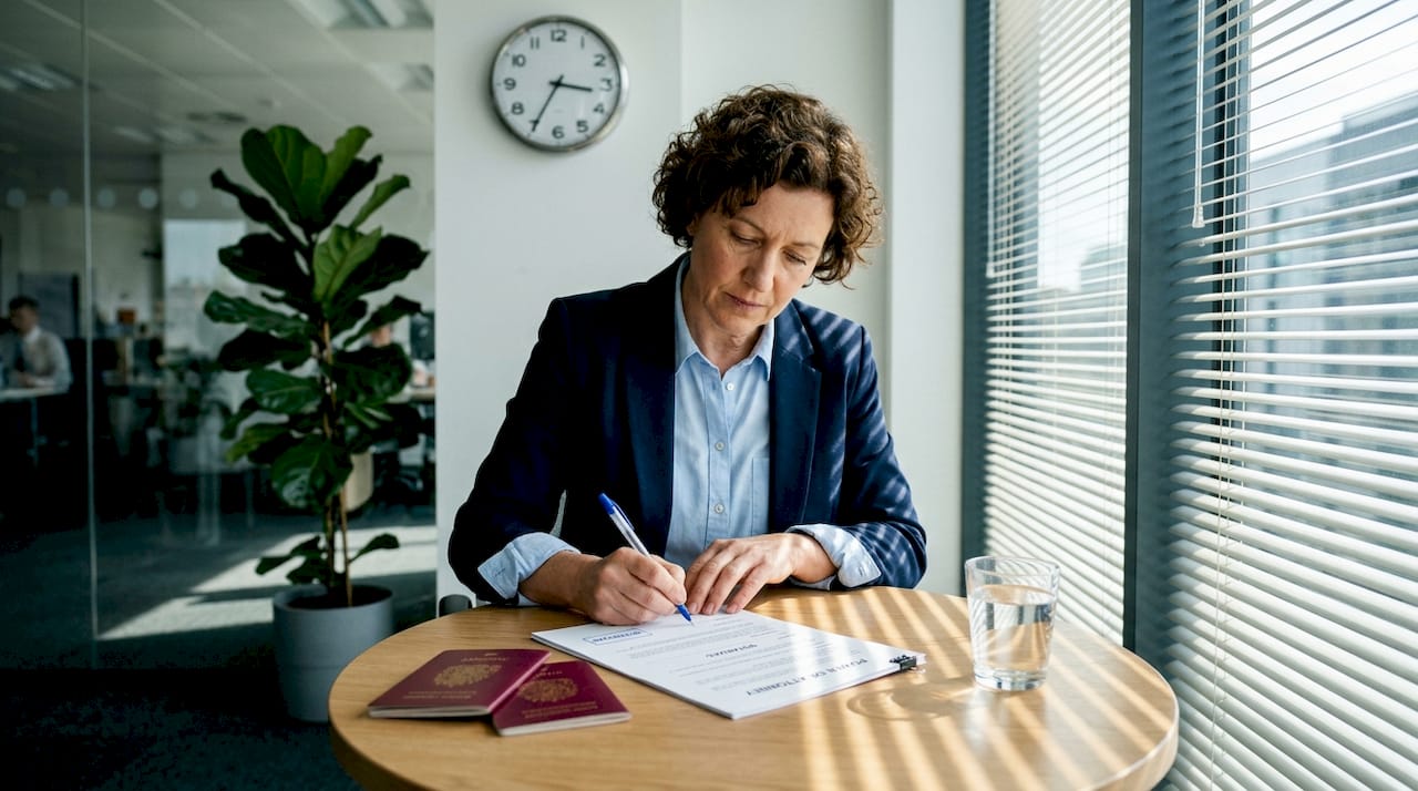 Signing power of attorney business document