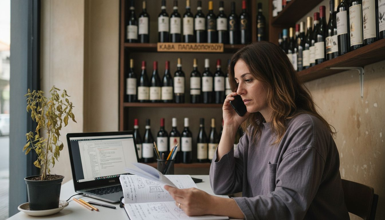 Η ιδιοκτήτρια του καταστήματος σχεδιάζει το πλάνο για το περιεχόμενο που θα δημοσιεύει.