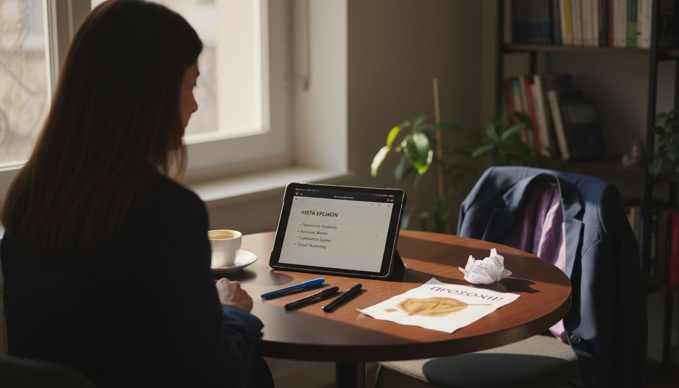 Μια γυναίκα επιβλέπει τις εργασίες της μικρής επιχείρησης από το τάμπλετ της.