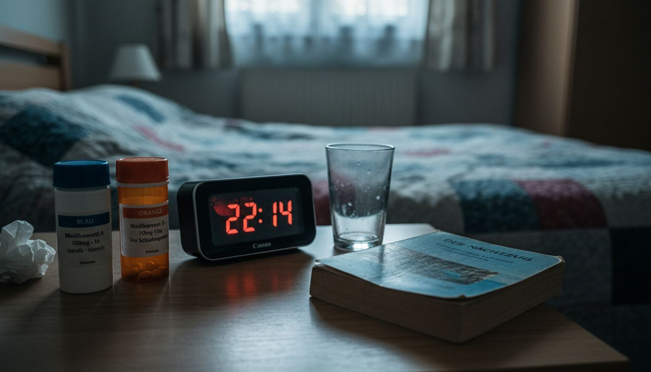 Warum sildenafil verwenden – wirkung, sicherheit, alternativen 1 Auf dem nachttisch stehen mehrere medikamentenfläschchen und einige requisiten.