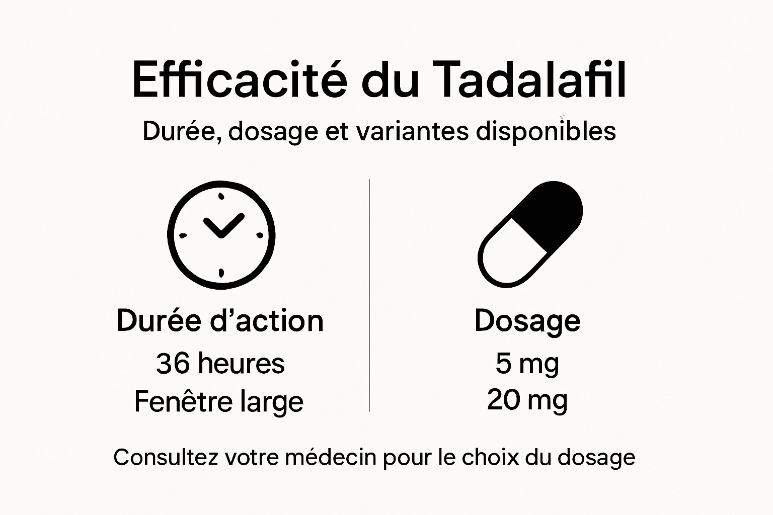 Maggiori informazioni sull'efficacia e il dosaggio del tadalafil, presentazione e informazioni
