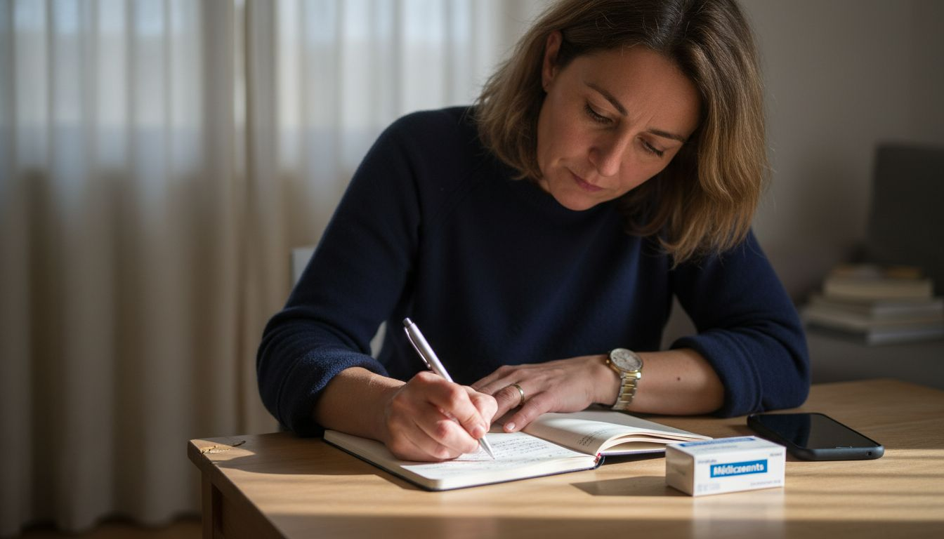 Une femme partage son expérience avec le vardenafil dans son journal intime.