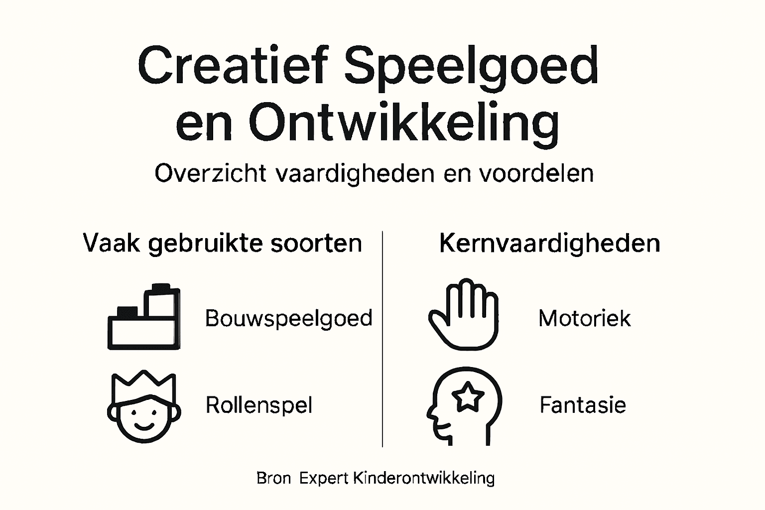Infographic: de voordelen van creatief speelgoed op een rij