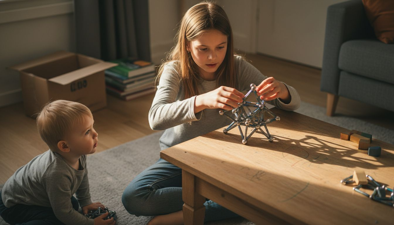Met magnetisch speelgoed bouwen kinderen de leukste vormen en figuren.
