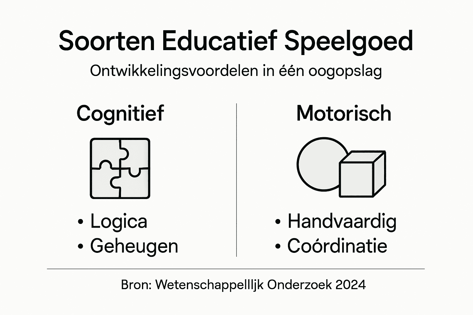 Infographic: een handig overzicht van verschillende soorten educatief speelgoed